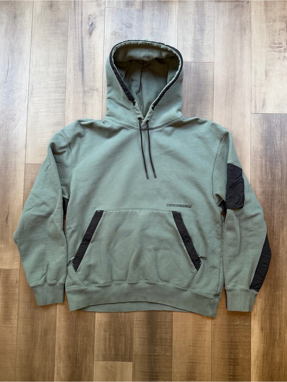 Nike Air Jordan Hoodie 23 Engineered Fleece Hasta Green Black Hoodie Size L